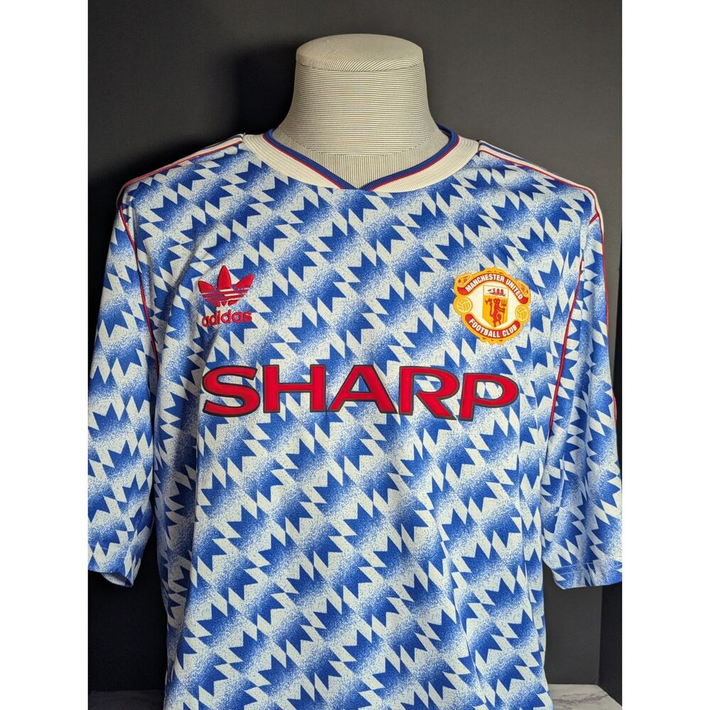 Adidas Manchester United 1990 1992 Away Jersey Snowflake Reissue Men XL NWT